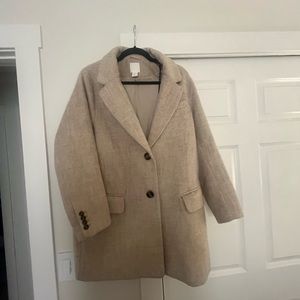 H&M Wool mix cream coat